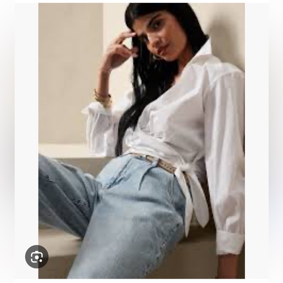 Banana Republic Light Blue High Rise Balloon Barrel Women's Jeans - Picture 3 of 11